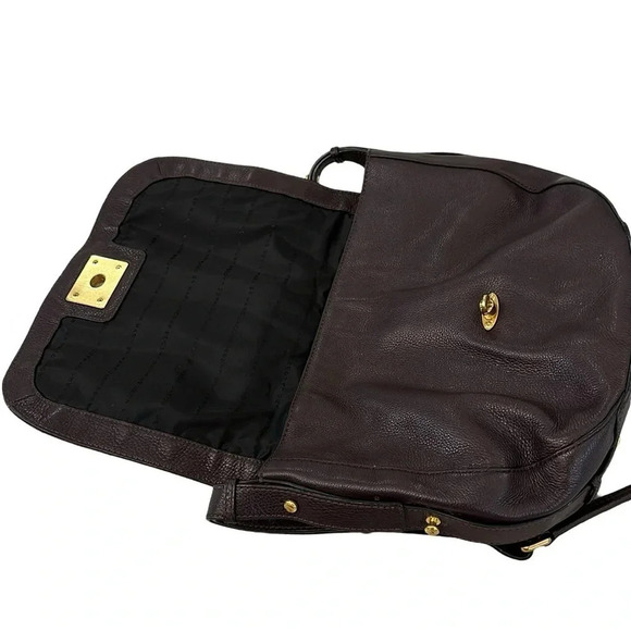 Marc by Marc Jacobs Purple Pebbled Leather Shoulder Bag - Picture 10 of 14